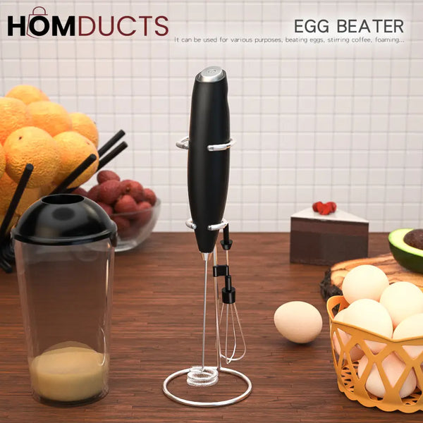 Wireless Electric Coffee And Egg Beater With Stand