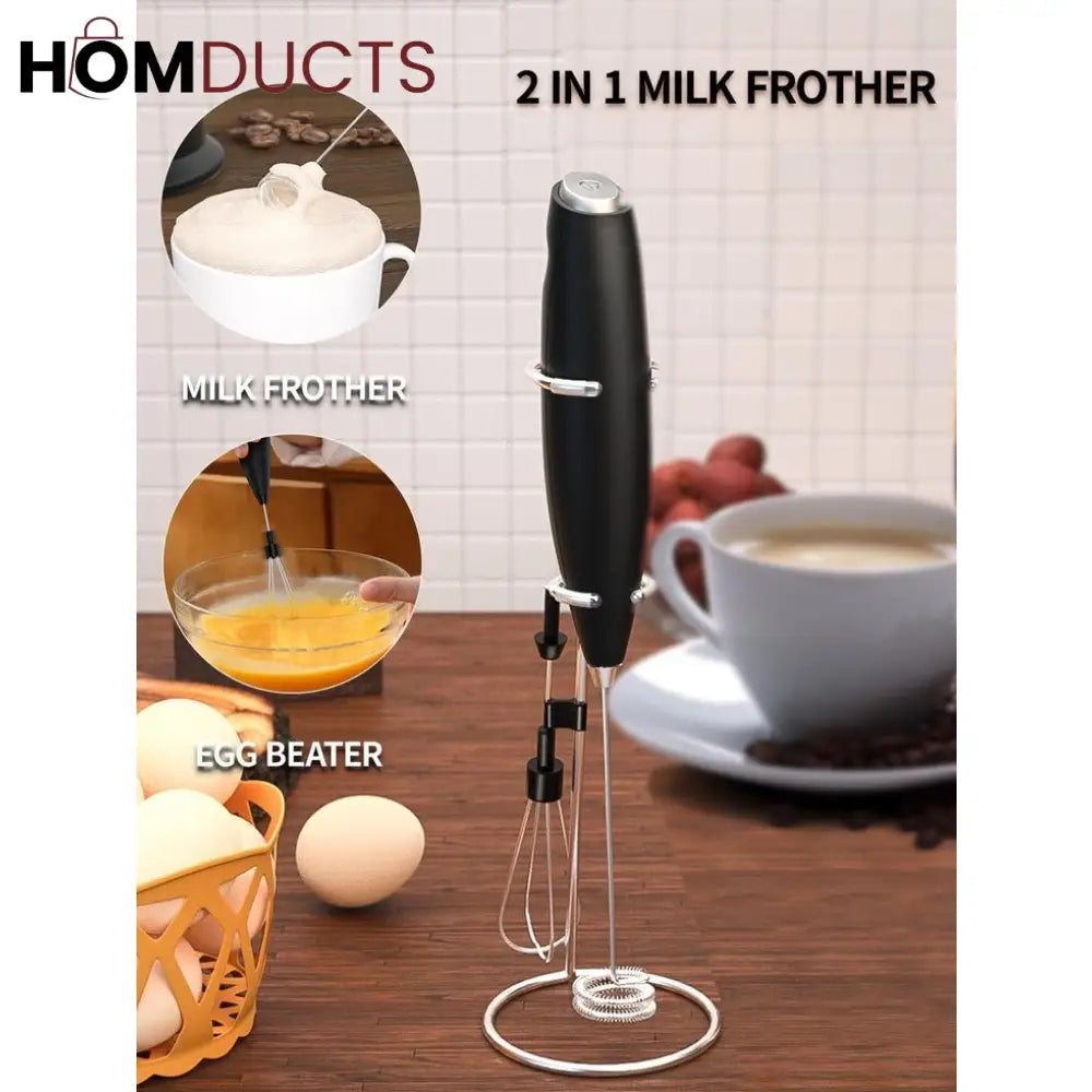 Wireless Electric Coffee And Egg Beater With Stand