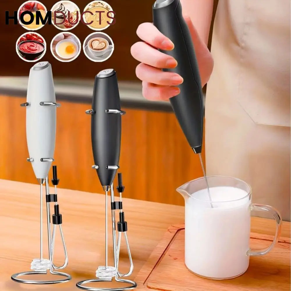 Wireless Electric Coffee And Egg Beater With Stand