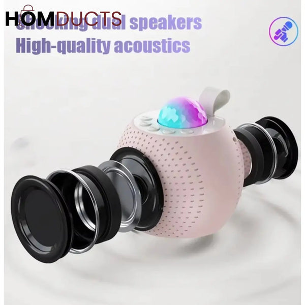 Wireless Karaoke Speaker with LED Light Show & Dual Microphones