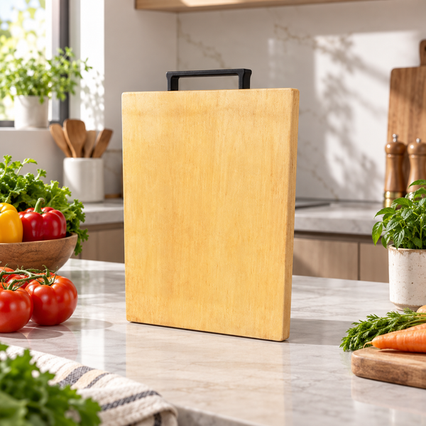 Wooden Cutting Board with Carry Handle – Kitchen Chopping Board