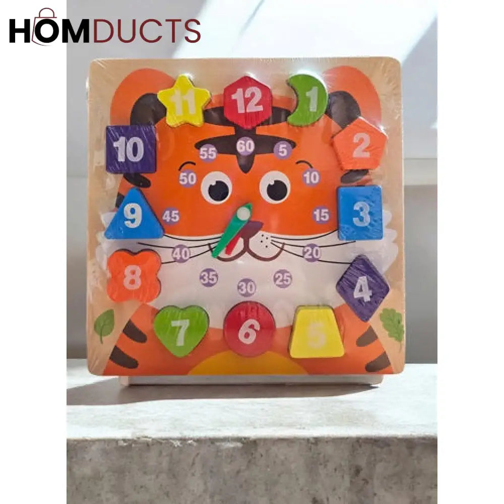 Wooden Clock Puzzle For Kids