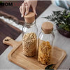 Wooden Cork Borosilicate Glass Bottle (1000Ml)