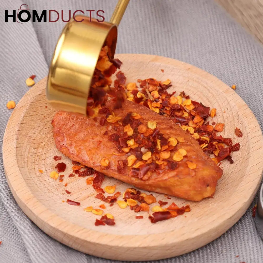 Wooden Handle Stainless Steel Measuring Spoon