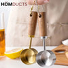 Wooden Handle Stainless Steel Measuring Spoon