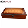 Wooden Luxury Wrist Watch Storage Box J & C Organizer