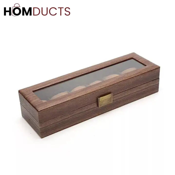 Wooden Luxury Wrist Watch Storage Box J & C Organizer
