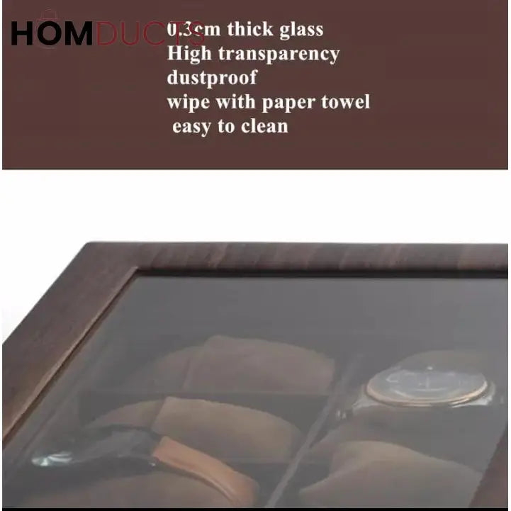 Wooden Luxury Wrist Watch Storage Box J & C Organizer