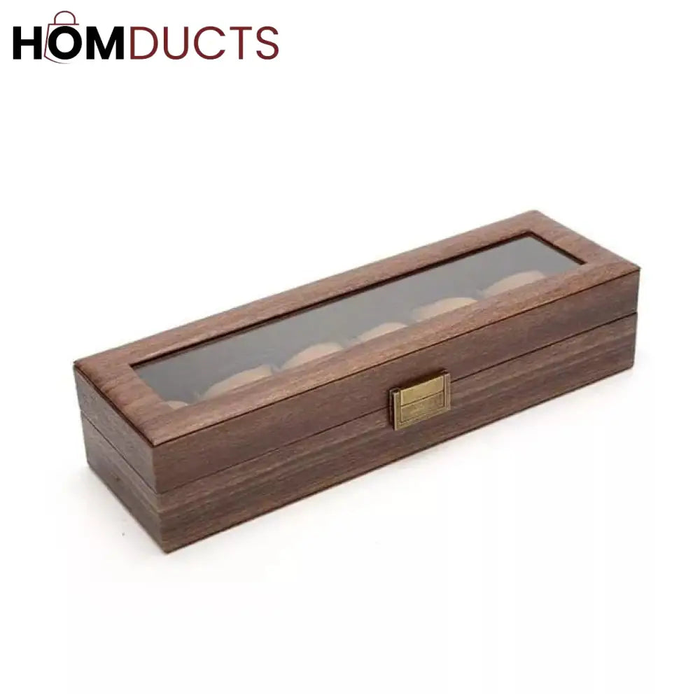 Wooden Luxury Wrist Watch Storage Box J & C Organizer