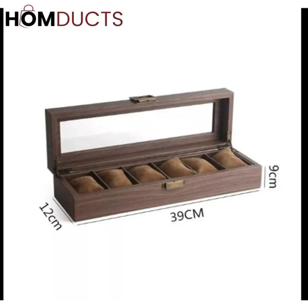 Wooden Luxury Wrist Watch Storage Box J & C Organizer