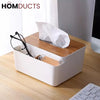 Wooden Top Tissue Box