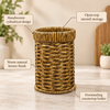 Handwoven Round Kitchen Spoon Holder feature infographic