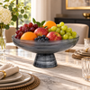 Danny Home 13-Inch Pedestal Glass Fruit Plate