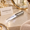 Portable stainless steel LED light tweezers for eyebrow grooming