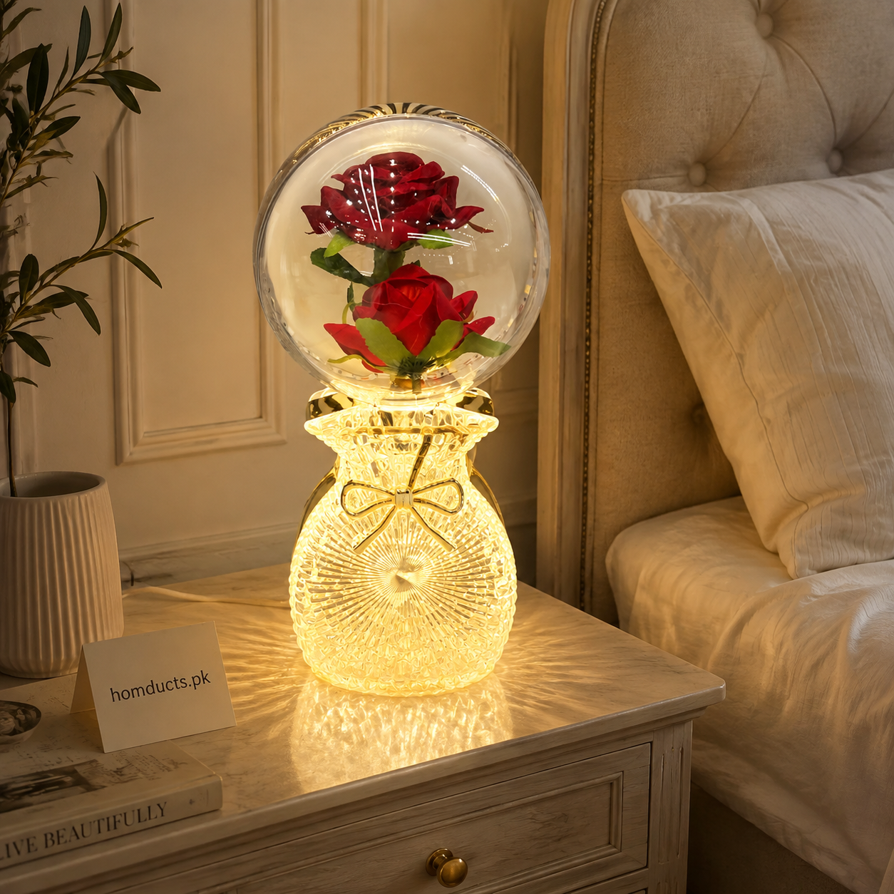 Decorative Rose Flower Ball Table Lamp 19-1