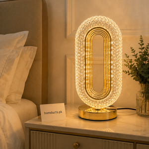 Modern Metal Oval LED Table Lamp
