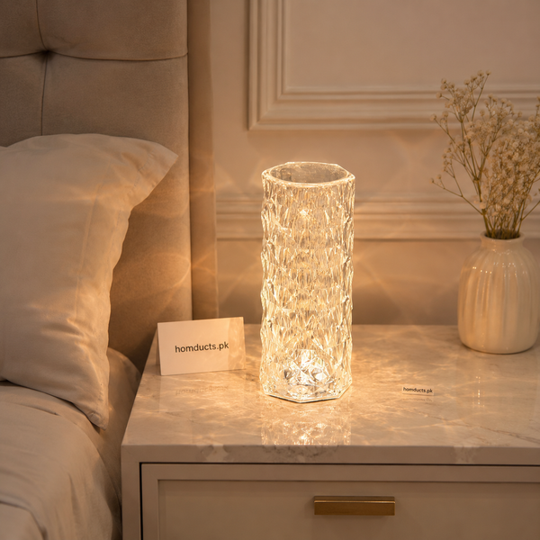 Crystal-Effect Diamond Table Lamp