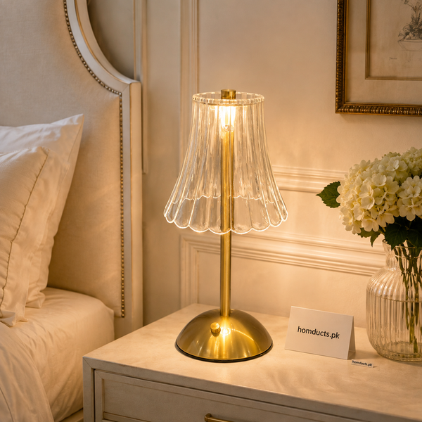 Golden Metal Acrylic Table Lamp 3867-4