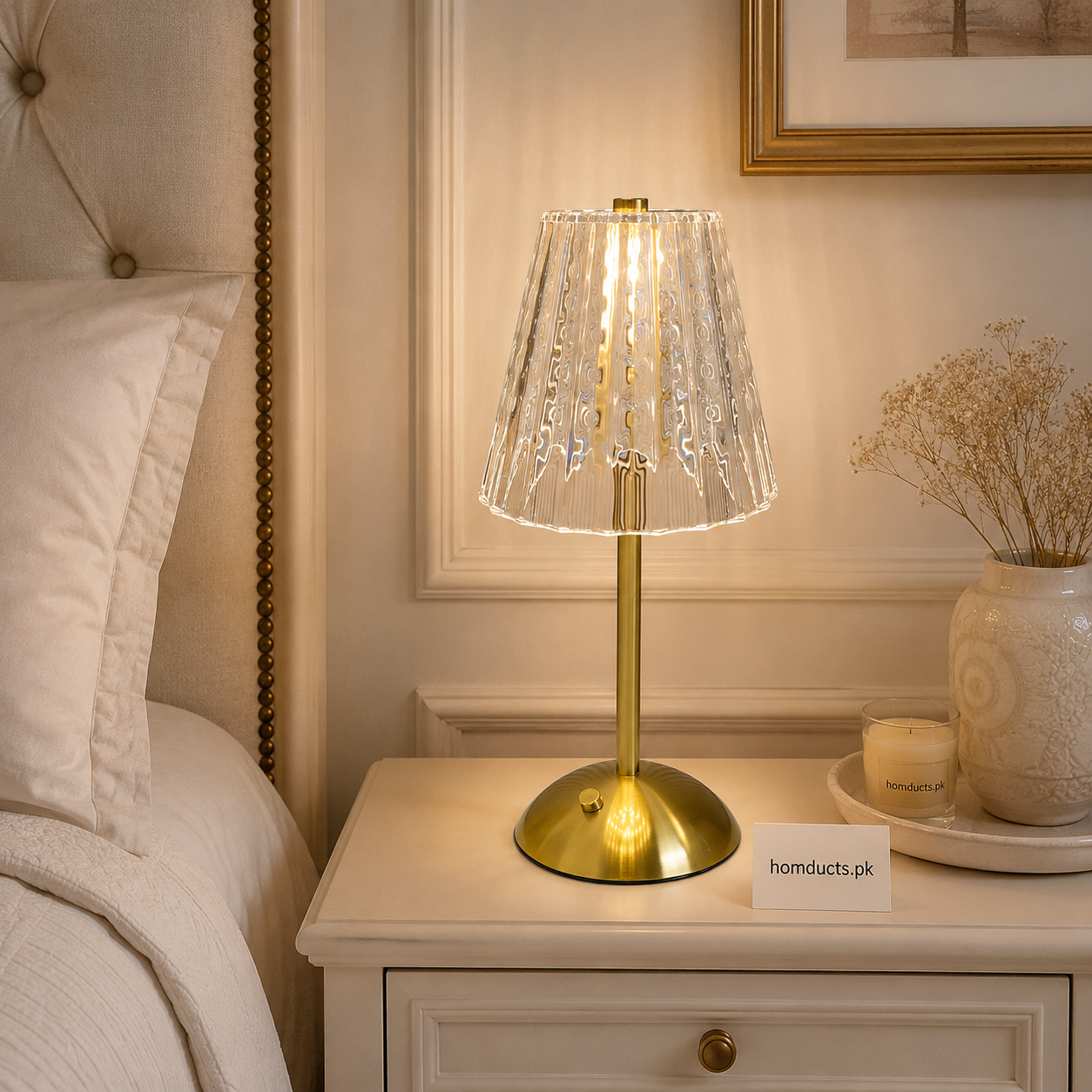 Golden Metal Acrylic Table Lamp 3867-5