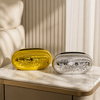 Oval Silver & Gold Plastic Tissue Box 3383-4