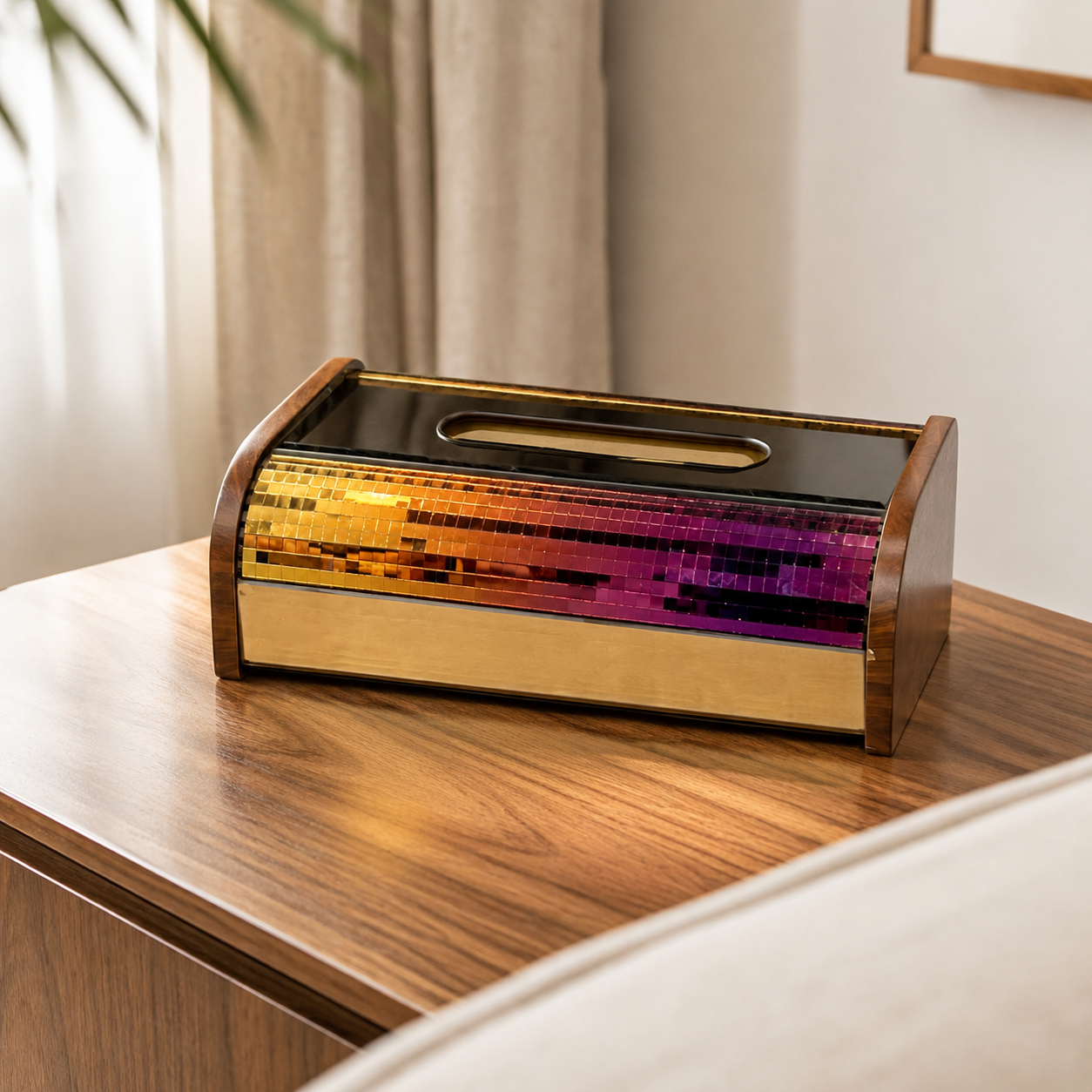 Luxury Wooden Crystal Tissue Box 73-4