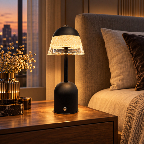 Crystal Dome Rechargeable Table Lamp