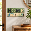 Floral HOME wooden wall key holder with three hooks