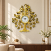 Tree of Life Gold Decorative Metal Wall Clock