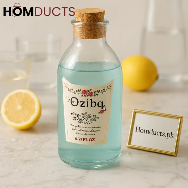 Ziba Premium Glass Water Bottle with Cork Lid