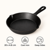 20cm Deep Cast Iron Skillet features and details