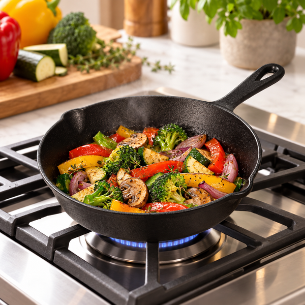 Danny Home 20cm Deep Cast Iron Skillet